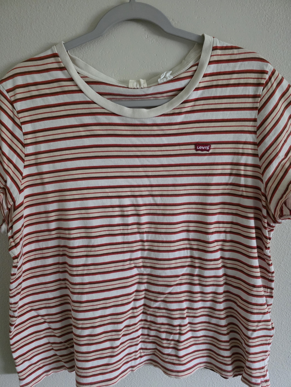 Levi's Women's Red Stripe Crewneck Tee